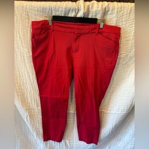 Old Navy Vibrant Red Cropped Pants